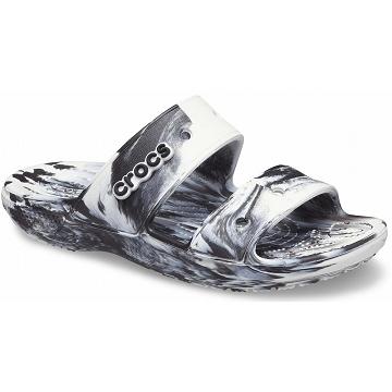 Sandalias Crocs Classic Marbled Hombre Negros | Mexico 1244CTVE